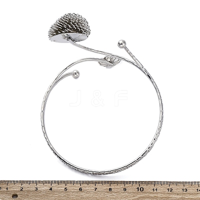 PincushionAlloy Arm Cuff Bangles for Girl Women LS-AJEW-A063-01B-P-1