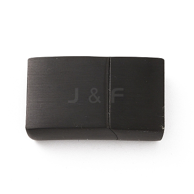 Ion Plating(IP) 304 Stainless Steel Rectangle Magnetic Clasps with Glue-in Ends X-STAS-E089-42B-A-1