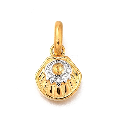 Brass Micro Pave Cubic Zirconia Pendants LS-KK-S517-01D-G-1