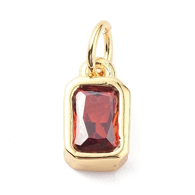 Glass Charms ZIRC-F131-17G-1