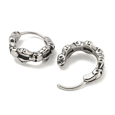 316 Surgical Stainless Steel Hoop Earrings EJEW-D096-12AS-18-1