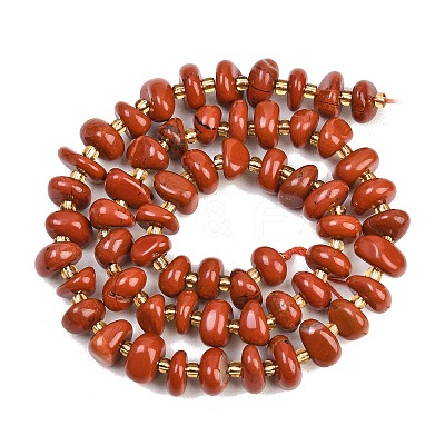 Natural Red Jaseper Beads Strands G-RM250109-A16-1