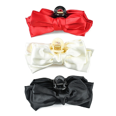 3Pcs 3 Colors Bowknot Cloth Claw Hair Clips PHAR-YW0001-02-1