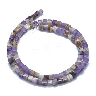 Natural Chevron Amethyst Beads Strands G-F631-C18-1
