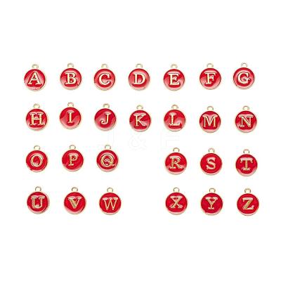 2 Sets 2 Styles Golden Plated Alloy Enamel Charms ENAM-YW0001-28F-1