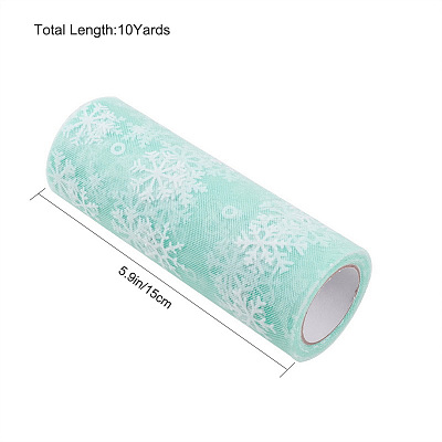 Snowflake Deco Mesh Ribbons OCOR-P010-G11-1