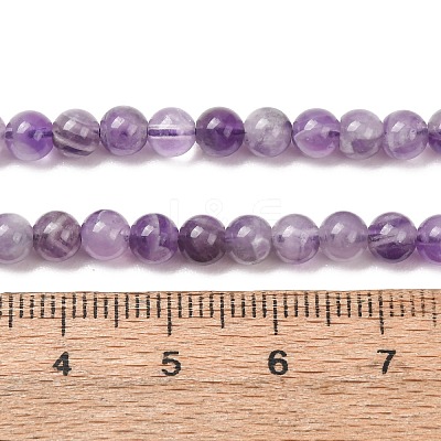 Natural Chevron Amethyst Beads Strands G-K256-51-4mm-1