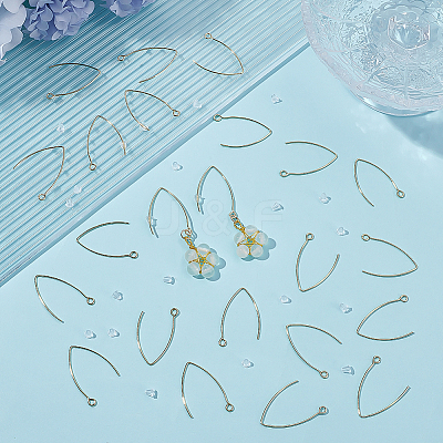 50Pcs 304 Stainless Steel Earring Hooks STAS-ME0001-51G-1