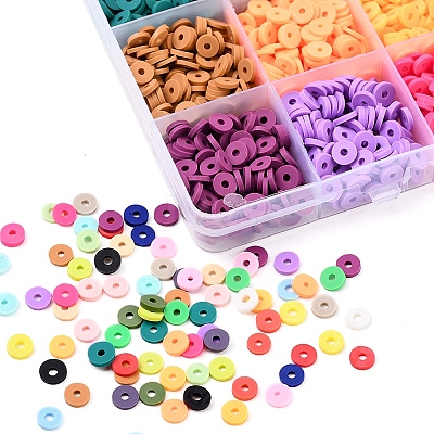 3600Pcs 24 Colors Handmade Polymer Clay Beads CLAY-YW0001-11A-1
