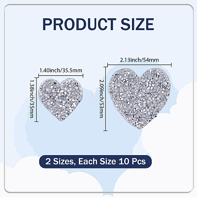 20Pcs 2 Styles Glitter Resin Hotfix Rhinestone DIY-CY0002-36B-1