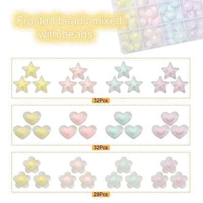92Pcs 12 Style Transparent Acrylic Beads TACR-YW0001-54-1