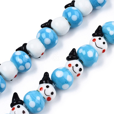 Handmade Lampwork Beads Strands LAMP-N021-43C-1