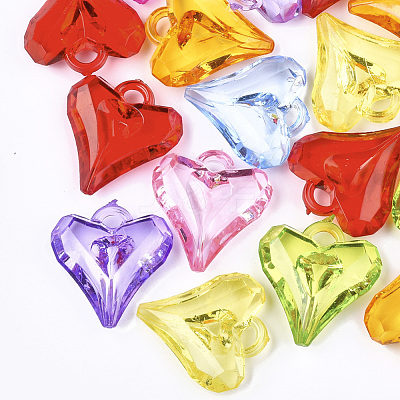 Transparent Acrylic Pendants X-TACR-S133-038-1