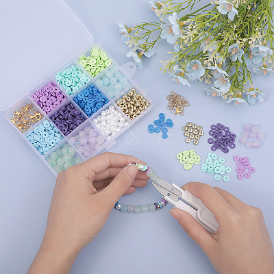 DIY Heishi Surfer Bracelet Making Kit DIY-CA0006-07-1