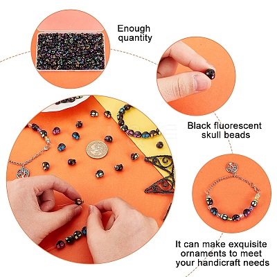 500Pcs Opaque Black Acrylic Beads MACR-AR0001-13-1