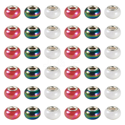 150Pcs Opaque Resin European Beads RESI-TA0004-72B-1