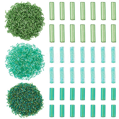 Transparent Bugle Beads Kits SEED-TA0001-57-1