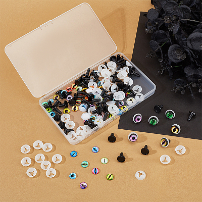Craft Plastic Doll Eyes Stuffed Toy Eyes DIY-PH0009-37-1