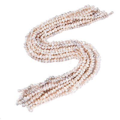 Natural Cultured Freshwater Pearl Beads Strands PEAR-N014-04L-1
