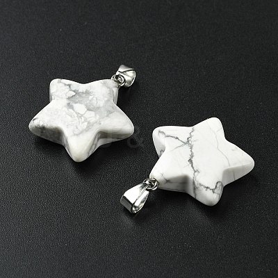 Natural Howlite Pendants GG-K002-10X-1