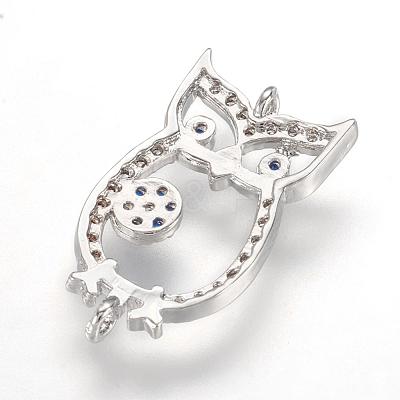 Brass Micro Pave Cubic Zirconia Links ZIRC-G107-23P-1