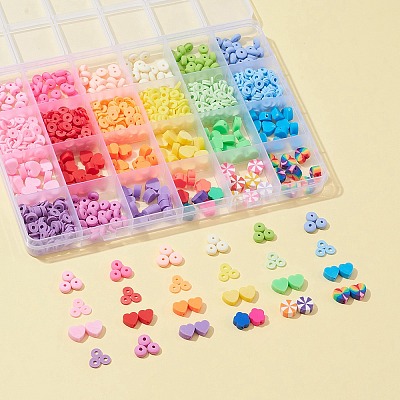 Handmade Polymer Clay Beads Strands CLAY-FS0001-09-1