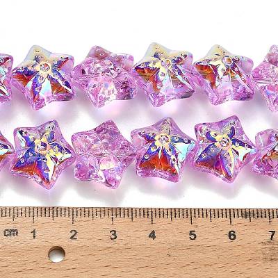 Electroplate Baking Paint Glass Beads Strands EGLA-K061-12A-AB03-1