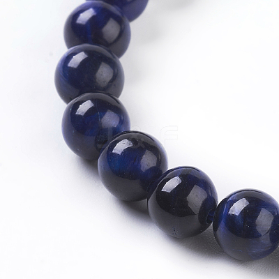 Natural Blue Tiger Eye Beads Strands G-G099-6mm-13-1