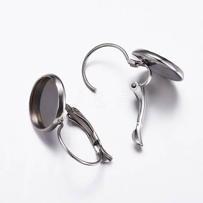 Tarnish Resistant 304 Stainless Steel Leverback Earring Findings X-STAS-K146-042-12mm-1
