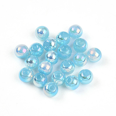 Electroplate Pearlized Glass Pearl Beads EGLA-T021-14A-07-1