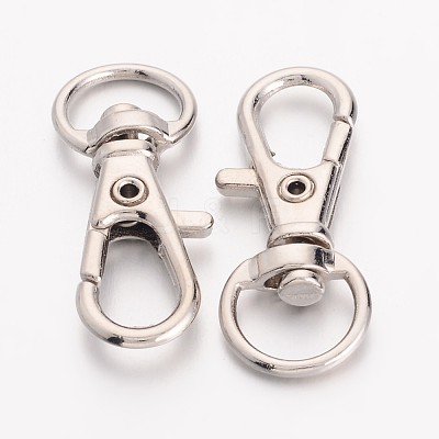 Alloy Swivel D Rings Lobster Claw Clasps X-E548Y-1