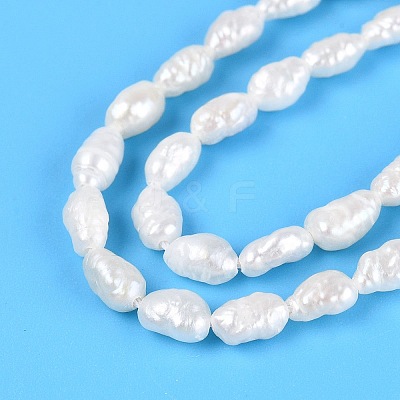 Natural Baroque Keshi Pearl Beads Strands PEAR-N031-01A-1