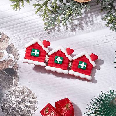Christmas Theme Resin Alligator Hair Clips PHAR-JH00114-1