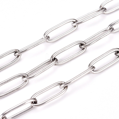 Tarnish Resistant 304 Stainless Steel Paperclip Chains CHS-L022-02B-1