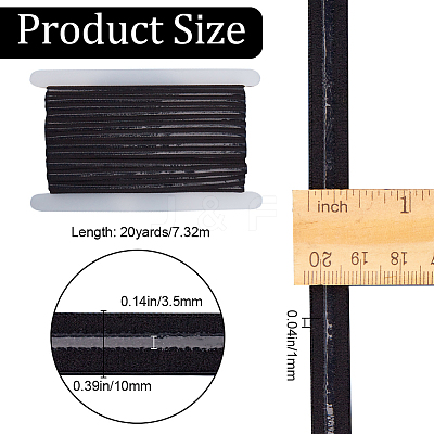 20 Yards Flat Polyester Non-slip Elastic Cord OCOR-GF0003-79B-1