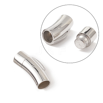 Tarnish Resistant 304 Stainless Steel Bayonet Clasps STAS-I013-8mm-1