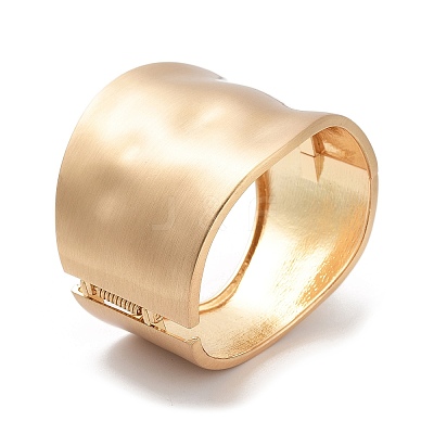 Alloy Wide Hinged Bangles BJEW-C058-02C-G-1