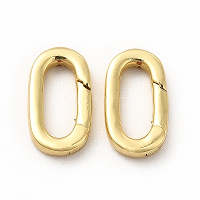 Rack Plating Brass Spring Gate Rings X-KK-H436-13A-G-1