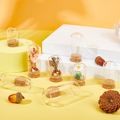 15Pcs 5 Styles Clear Glass Dome Cover CON-SC0001-02-1