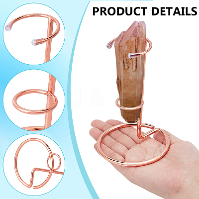 Iron Crystal Pointed Scepter Display Stands ODIS-WH0010-50RG-1