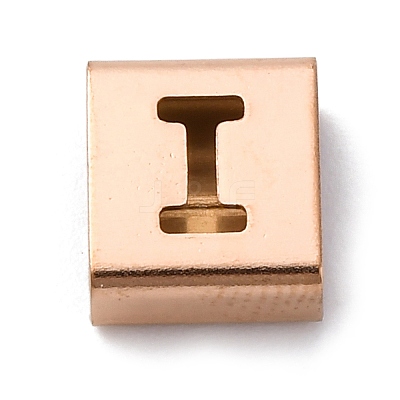 Ion Plating(IP) 304 Stainless Steel Square Slide Charms STAS-L132-03I-RG-1