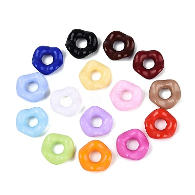 Opaque Acrylic European Beads OACR-Q197-07-A-1
