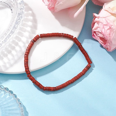 7Pcs Natural Red Aventurine/ Red Jasper/ Green Aventurine/ Tiger Eye/ Turquoise/ Lapis Lazuli/ Lepidolite Beads Stretch Bracelets for Women BJEW-JB11670-1