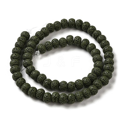 Natural Lava Rock Dyed Beads Strands G-Z036-B01-13-1