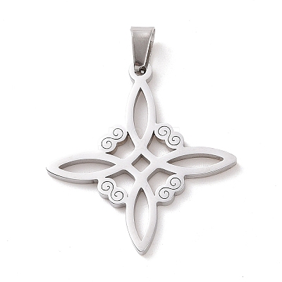 Non-Tarnish 304 Stainless Steel Hollow Pendants X-STAS-P313-01P-1