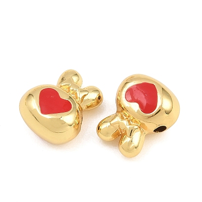 Brass Enamel Beads KK-CBA3297-07G-1
