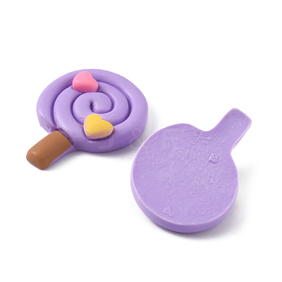 Opaque Resin Cabochons RESI-WH0035-02B-1