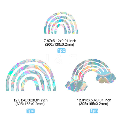 Rainbow PVC Laser Adhesive Stickers DIY-WH0273-49-1