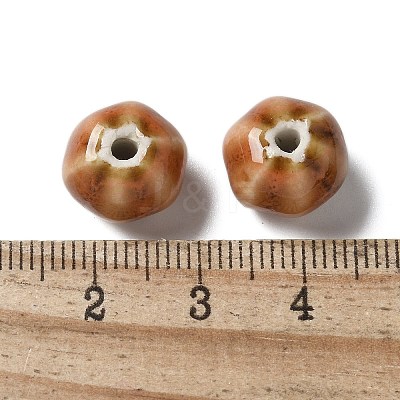 Vintage Porcelain Pumpkin Beads PORC-L080-H05-1