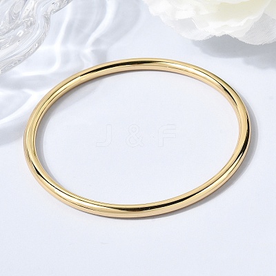 304 Stainless Steel Plain Bangles for Women BJEW-D408-05G-1